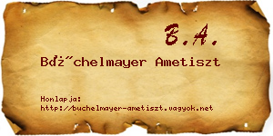 Büchelmayer Ametiszt névjegykártya